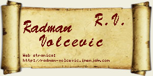 Radman Volčević vizit kartica